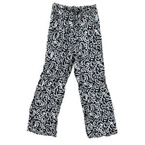 Love Wish Bohemian Black White Patterned Boho Pants Women’s Size Medium